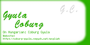 gyula coburg business card